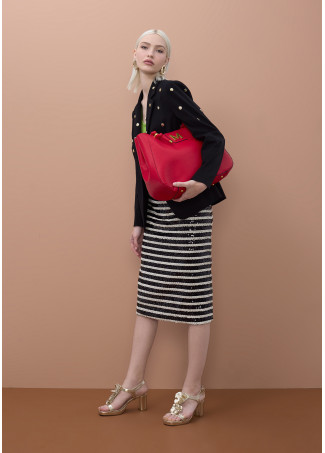 Blazer sartoriale con borchie rotonde