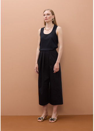 Wrap-Style Wide-Leg Pants