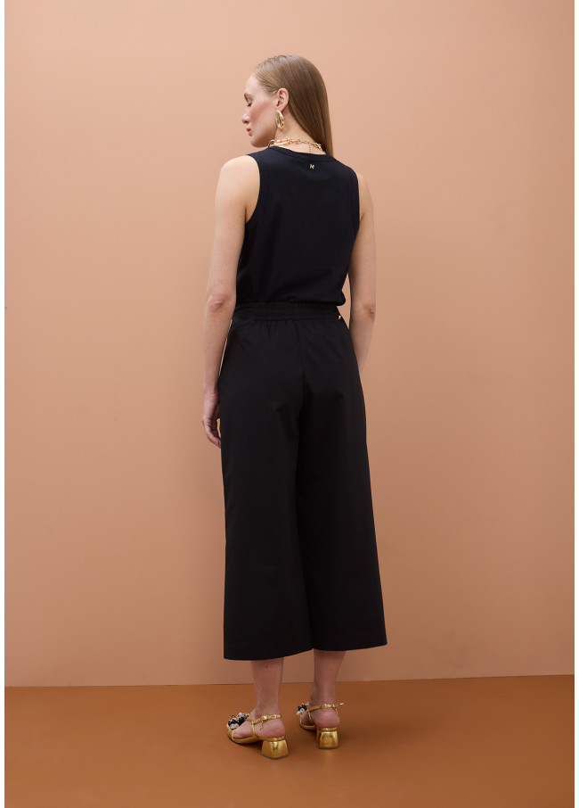 Wrap-Style Wide-Leg Pants