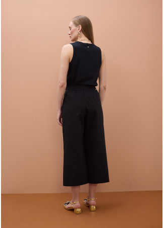 Wrap-Style Wide-Leg Pants