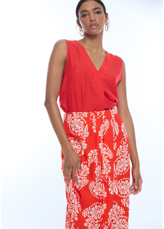 Falda pareo estampado paisley