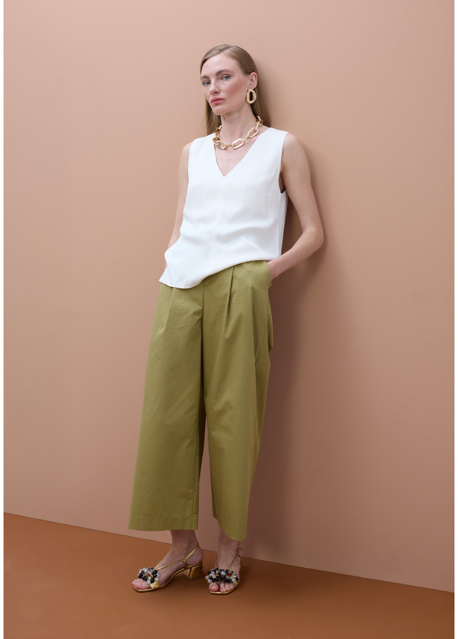 Top a spalline scollo a V