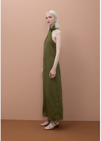 Satin Halter Neck Dress