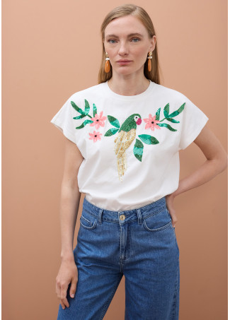 Camiseta loro con joyas