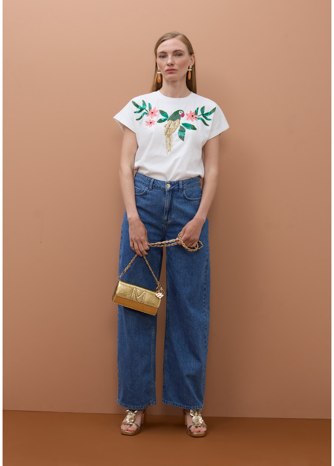Camiseta loro con joyas