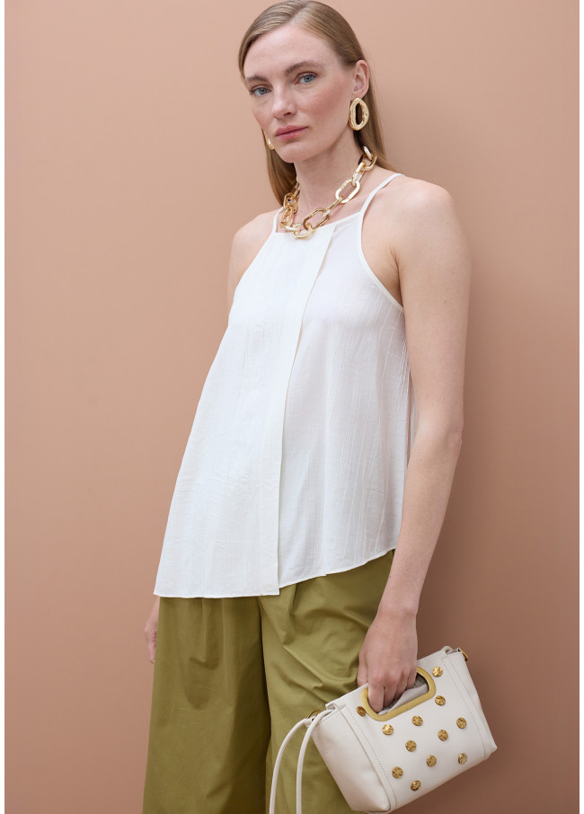 Thin Strap Top with Front Flap