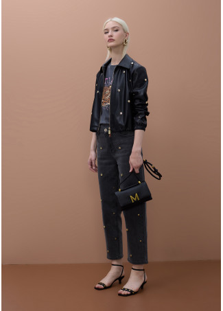 T-shirt effetto lavato con stampa posizionale