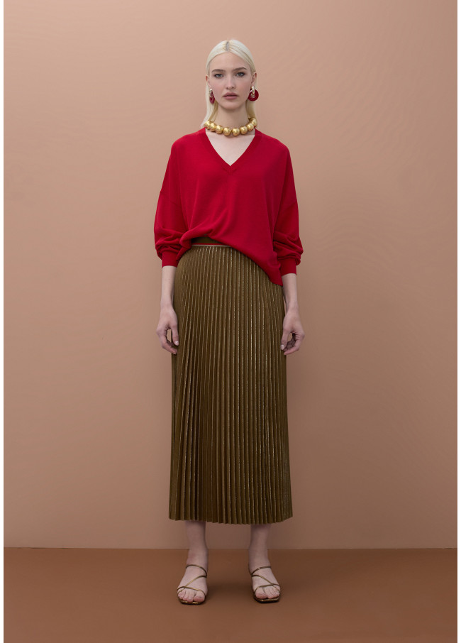 V-neck Lurex Sweater