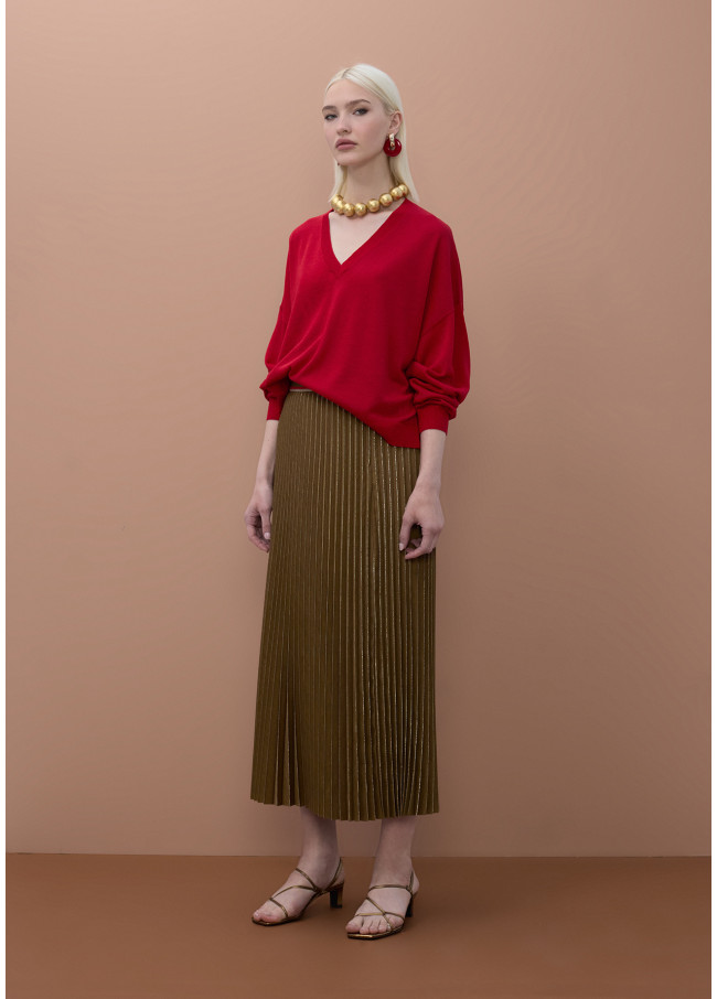 V-neck Lurex Sweater