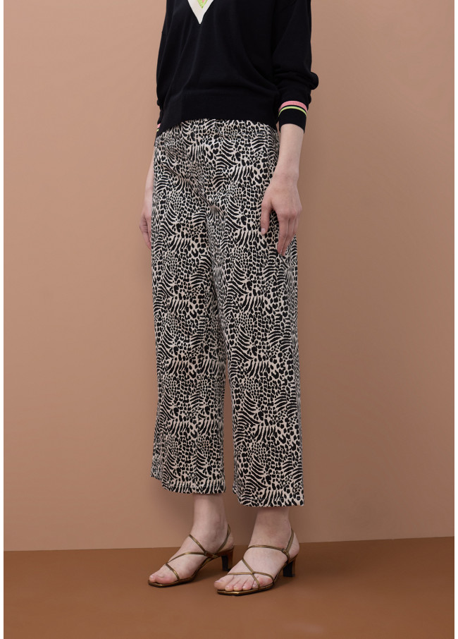 Pantalon en Serge Imprimé Tache