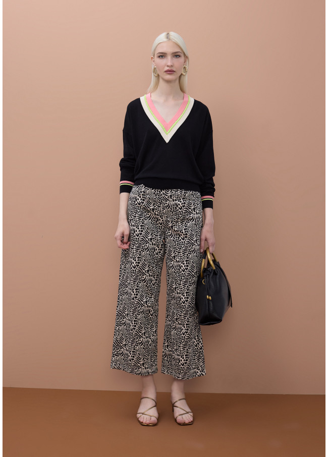 Pantaloni in Tela a Macchia