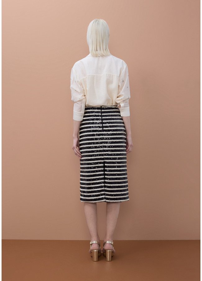 Camicia lunga con perline