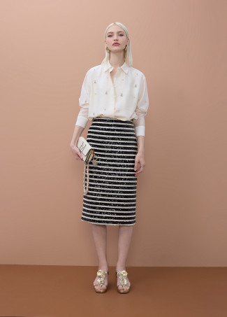 Camicia lunga con perline