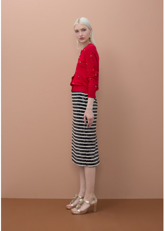 Gerade Paillettenrock