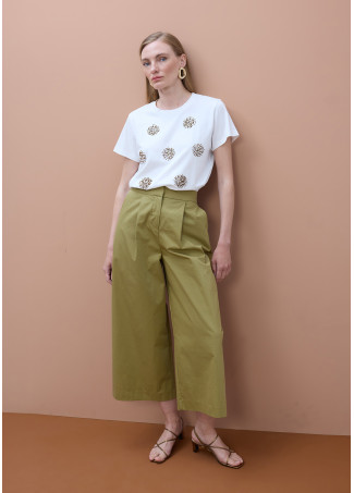 Camiseta flores e joias