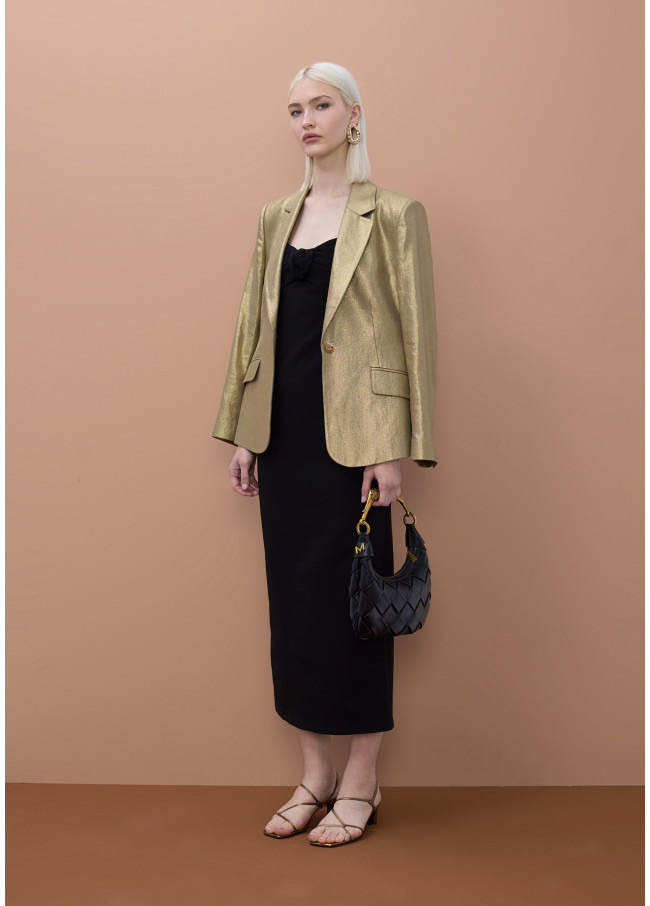 Abito nero a spalline