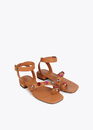 Flat Sandal with Maxi Crystals