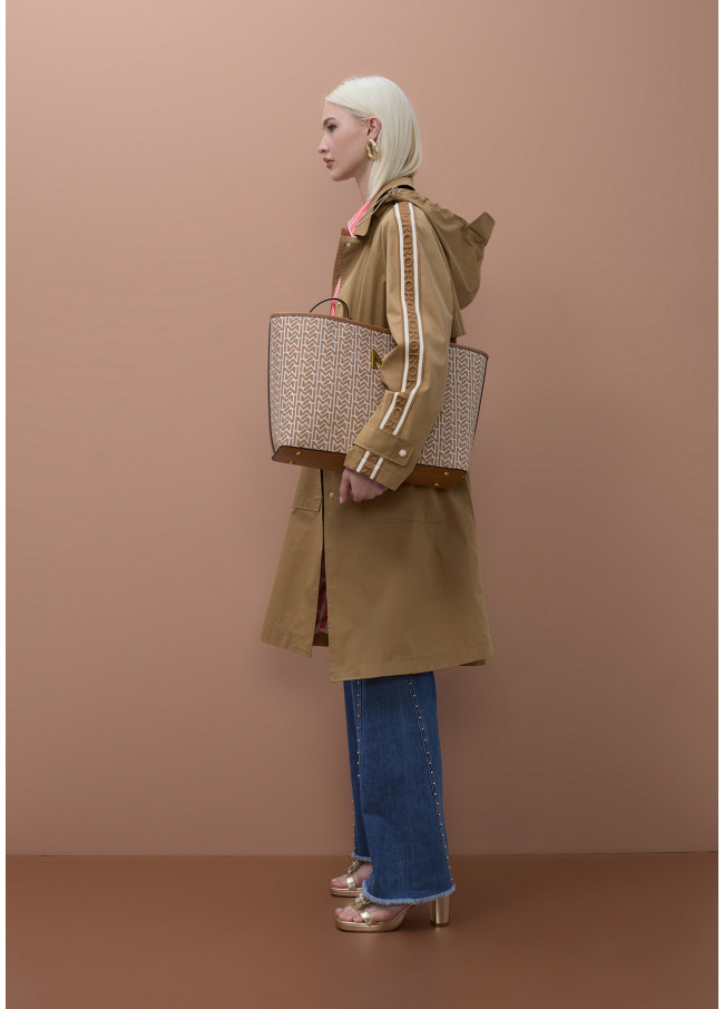 Übergroßer Trenchcoat mit Individuellen Bändern