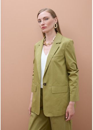 Blazer dritto in popeline