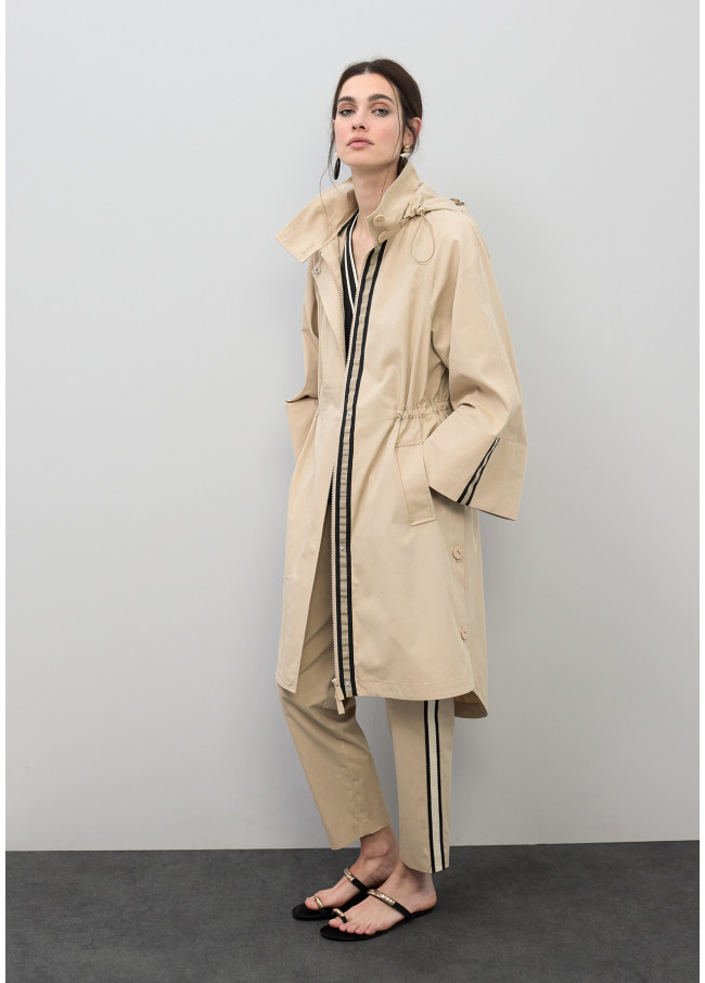 Oversize Striped Parka