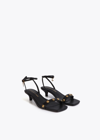 Heeled Sandal with Studded Strap