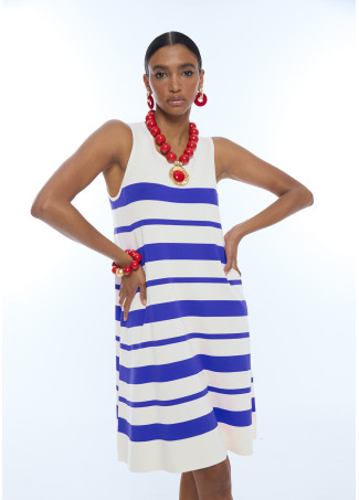 Vestido de punto bicolor