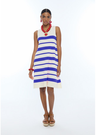 Vestido de punto bicolor