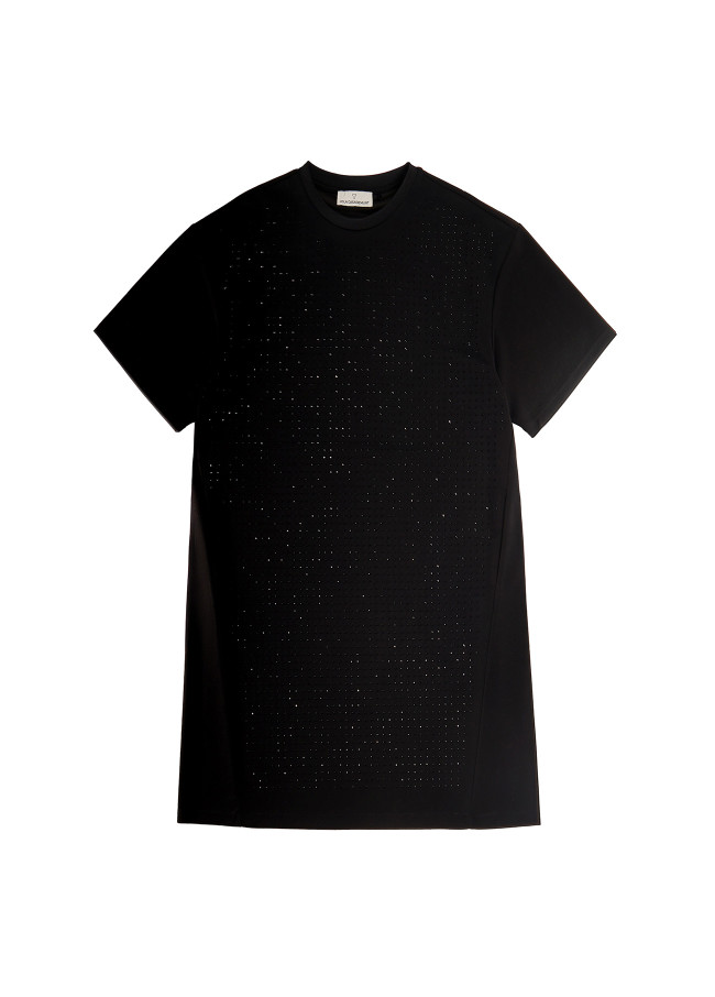 T-Shirt-Kleid mit Strass