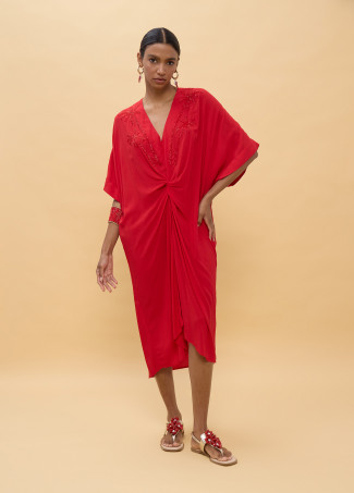 Vestito Midi in Lino Annodato