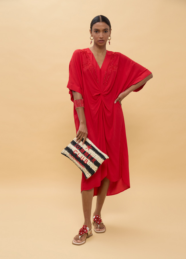 Vestito Midi in Lino Annodato