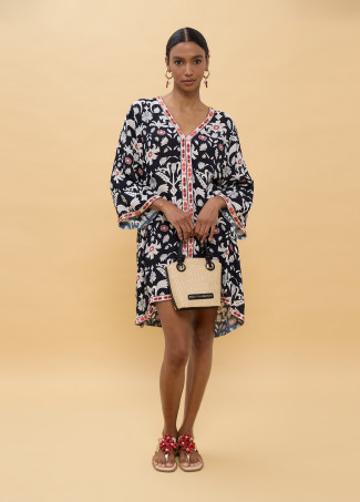 Short Ethnic Print Dress