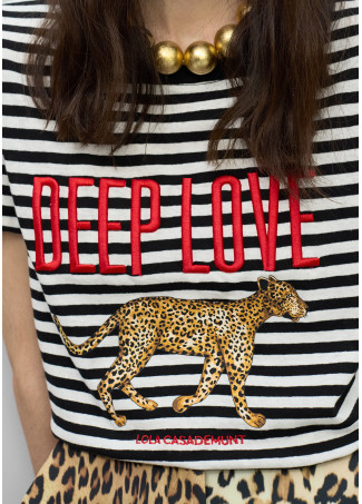 T-shirt rayé Deep Love