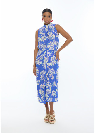 Top Collo Alto Paisley