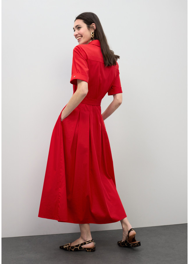 Vestido Midi Saia Evasê