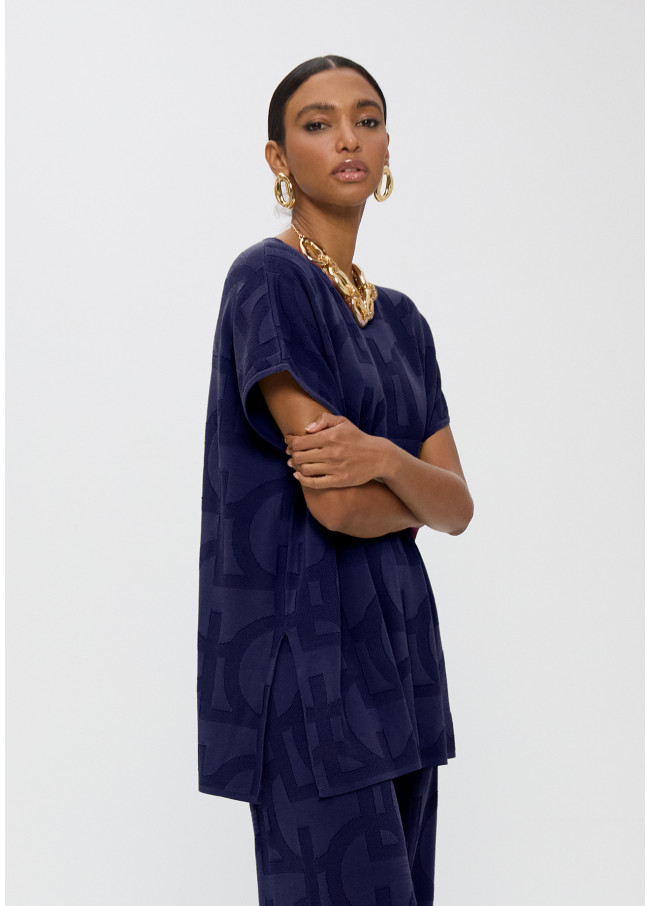 Camiseta tricot jaquard LC