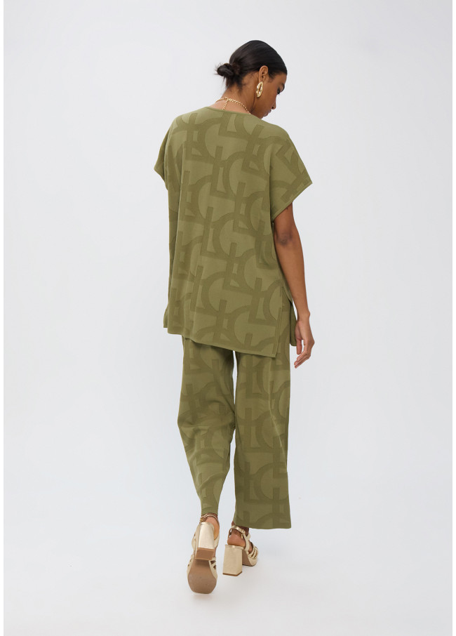 Calças Tricot Jacquard LC