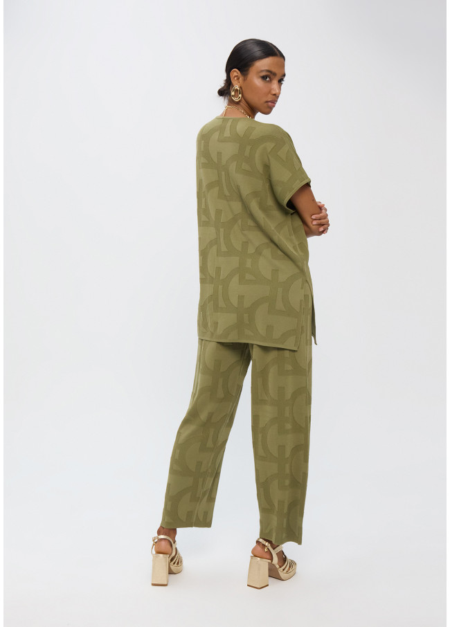 Jacquard Knit Pants LC