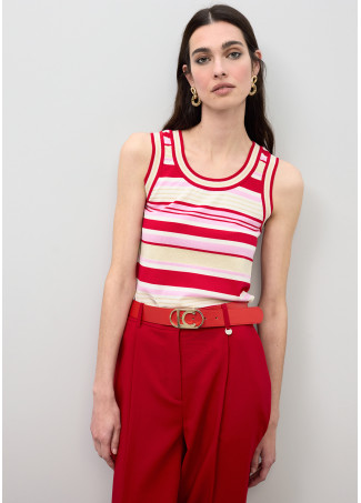 Tricolor gestreiftes Stricktop