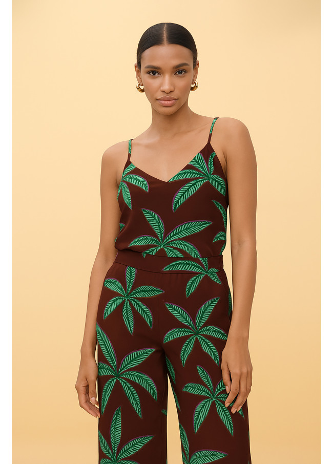 Top su sfondo marrone palme