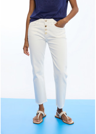 Flared Button Trousers