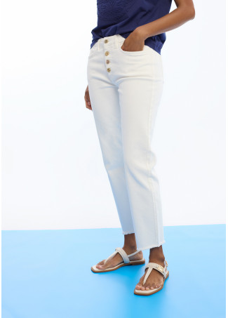 Pantalon évasé à boutons