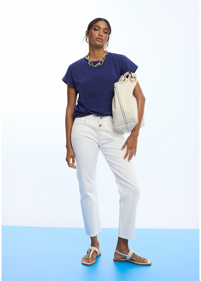 Flared Button Trousers