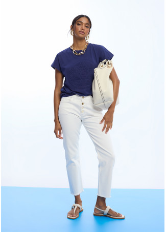 Flared Button Trousers