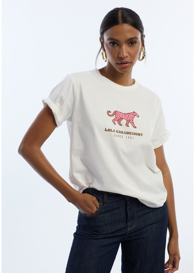 Leoparden-Print T-Shirt