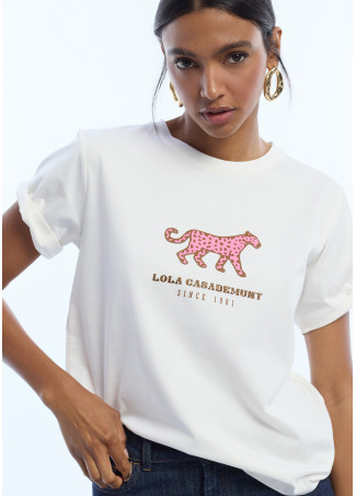 T-shirt imprimé léopard