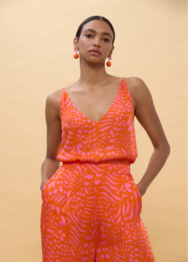 Top Lingerie à Motif Taches