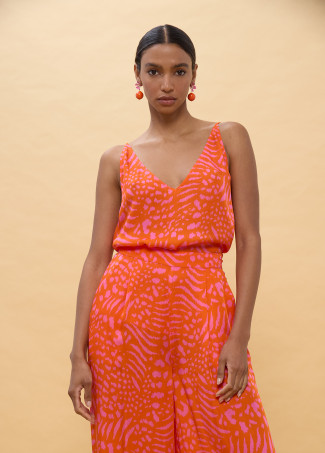 Top lencero estampado manchas