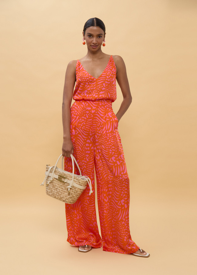 Spotted Pattern Slip Top