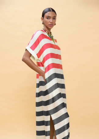 Robe Longue à Rayures