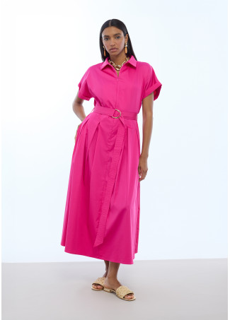 Robe midi à jupe évasée